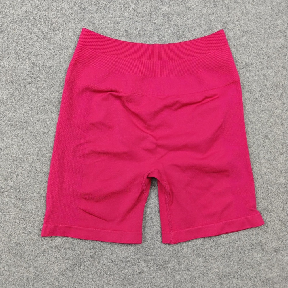 Aurola Shorts Womens Medium Pink Seamless High Rise Biker Scrunch Gym Yoga